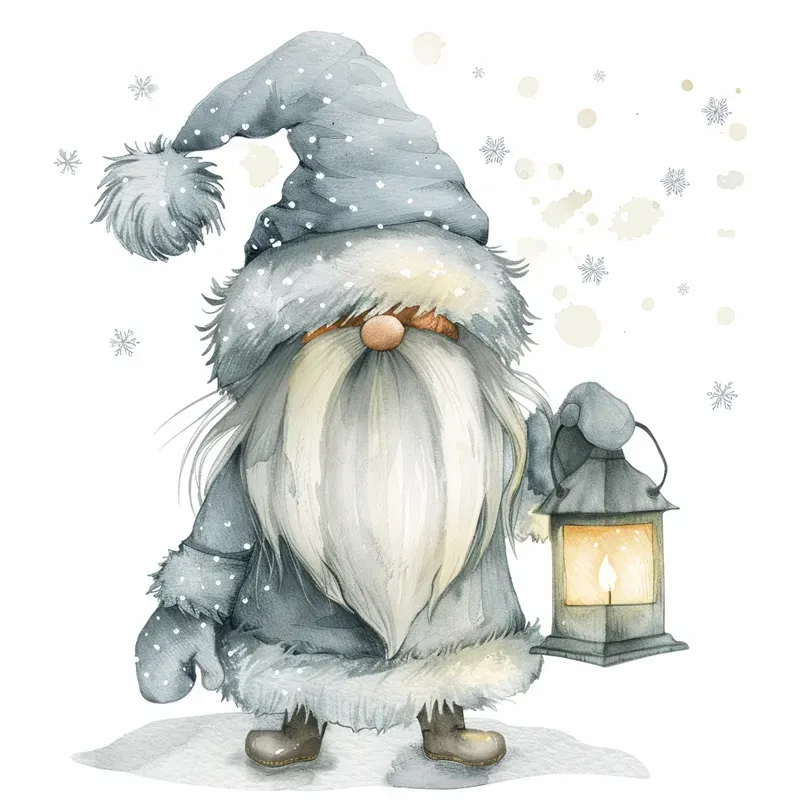 Festive Watercolor Holiday Clipart Icons