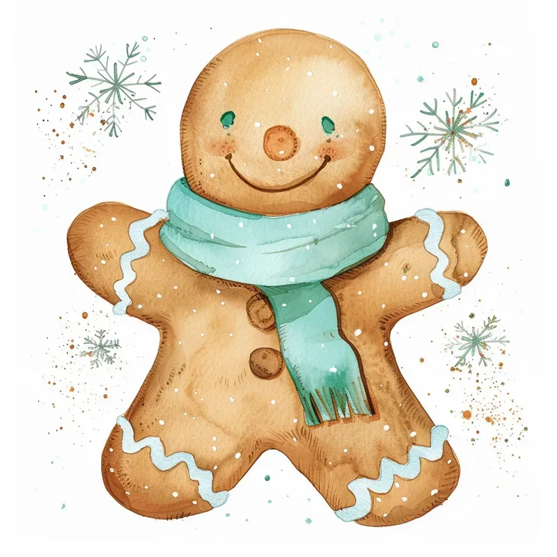 Festive Watercolor Holiday Clipart Icons