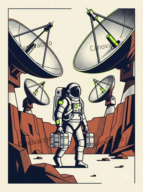 Retro Screenprint Editorial Postcards