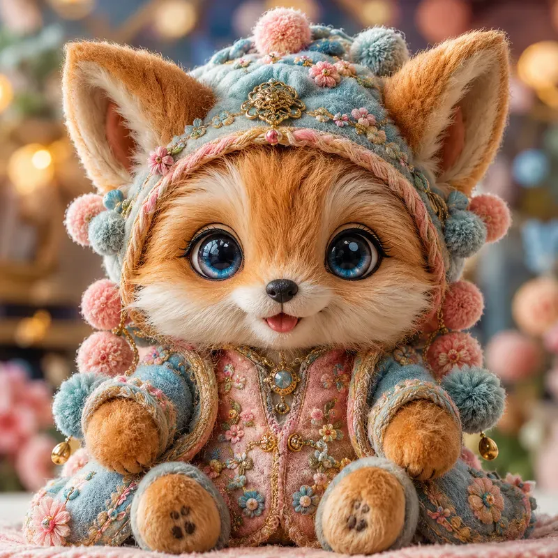 Whimsical Plush Character Portraits