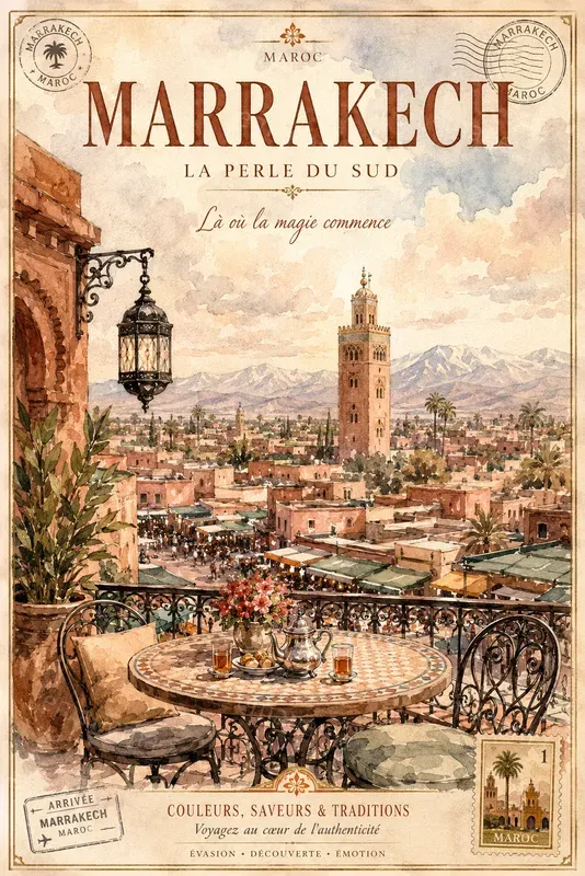 Vintage Watercolor Travel Posters