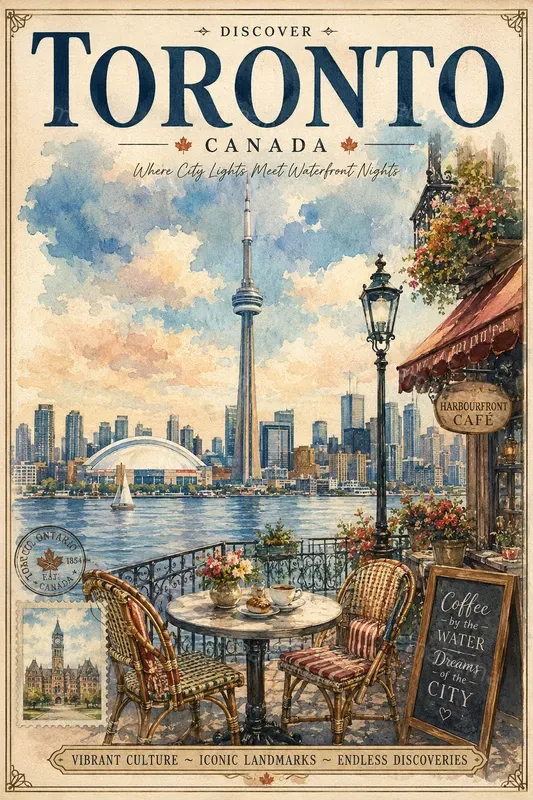 Vintage Watercolor Travel Posters