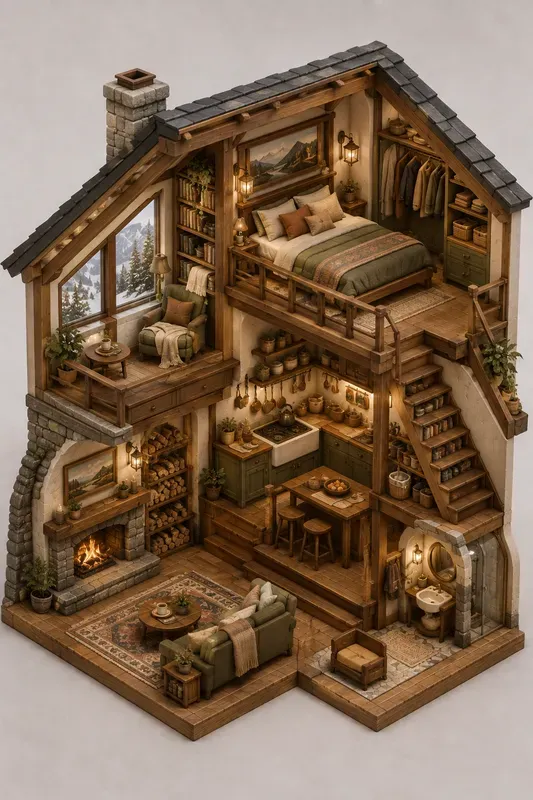 Whimsical Isometric Micro Homes