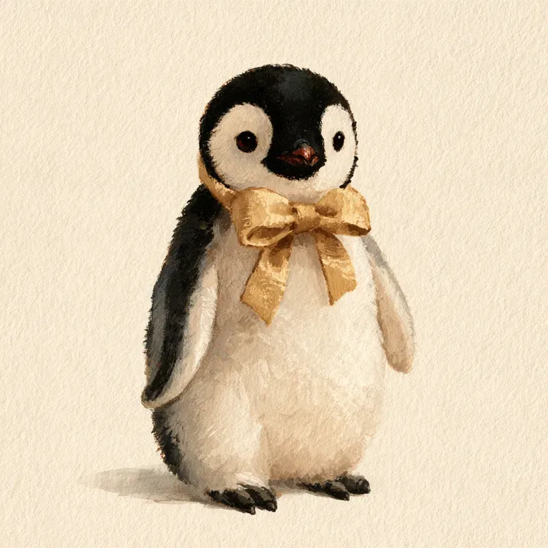 Nostalgic Polar Christmas Animal Art