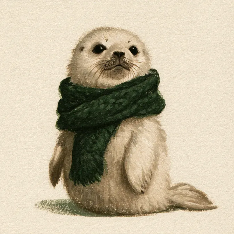 Nostalgic Polar Christmas Animal Art