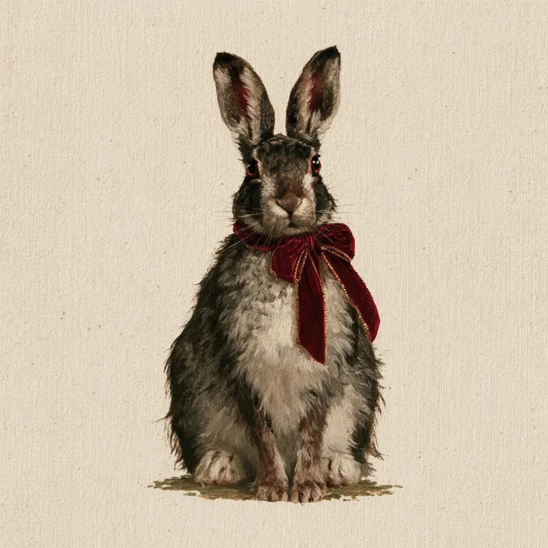 Nostalgic Polar Christmas Animal Art