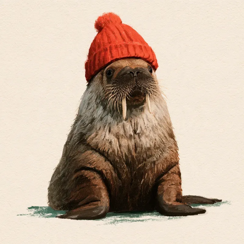 Nostalgic Polar Christmas Animal Art