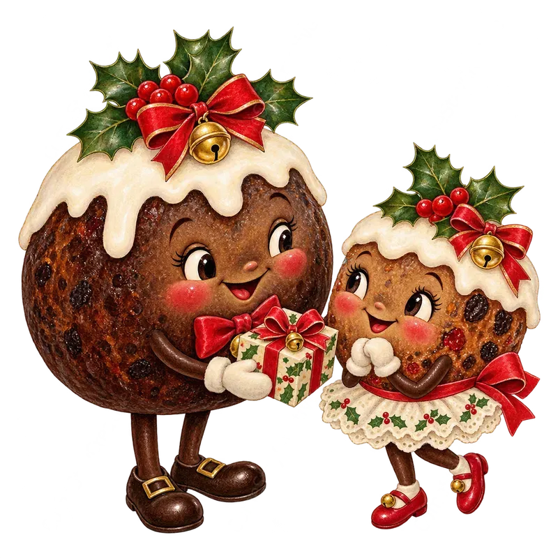 Vintage Christmas Dessert Couples