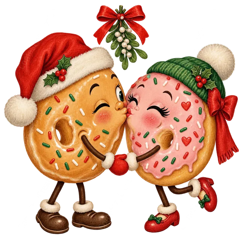Vintage Christmas Dessert Couples
