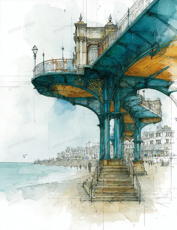 Seaside Watercolor Sketches