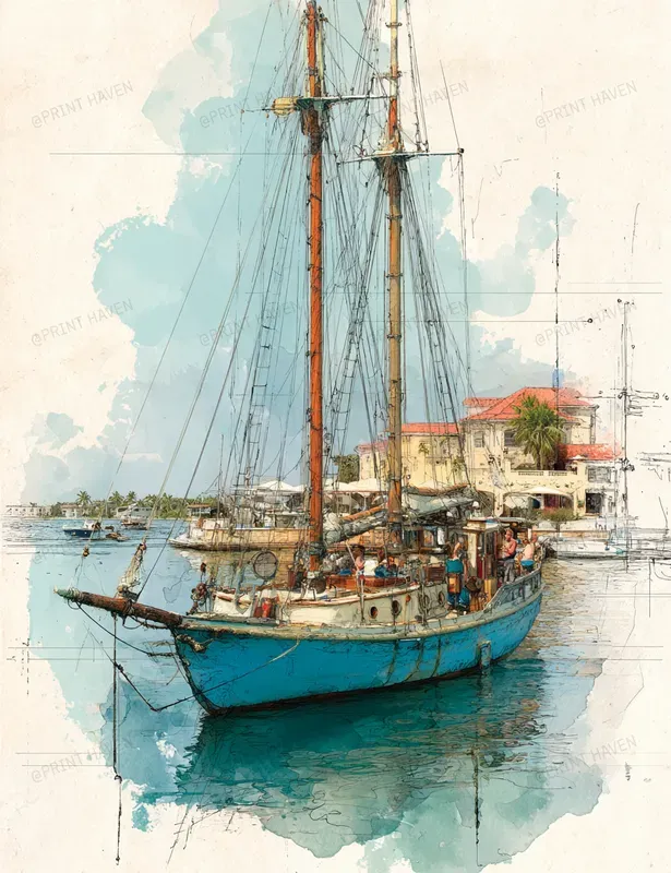 Seaside Watercolor Sketches