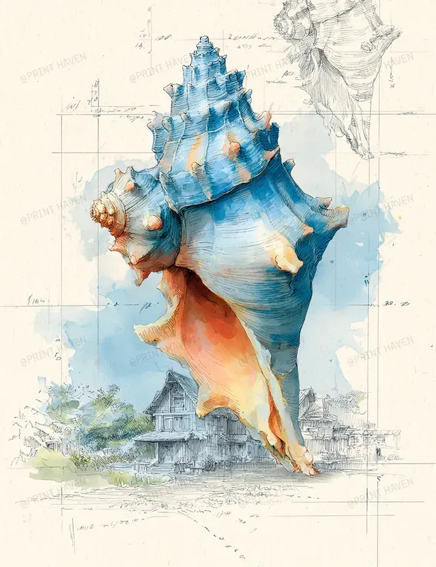 Seaside Watercolor Sketches