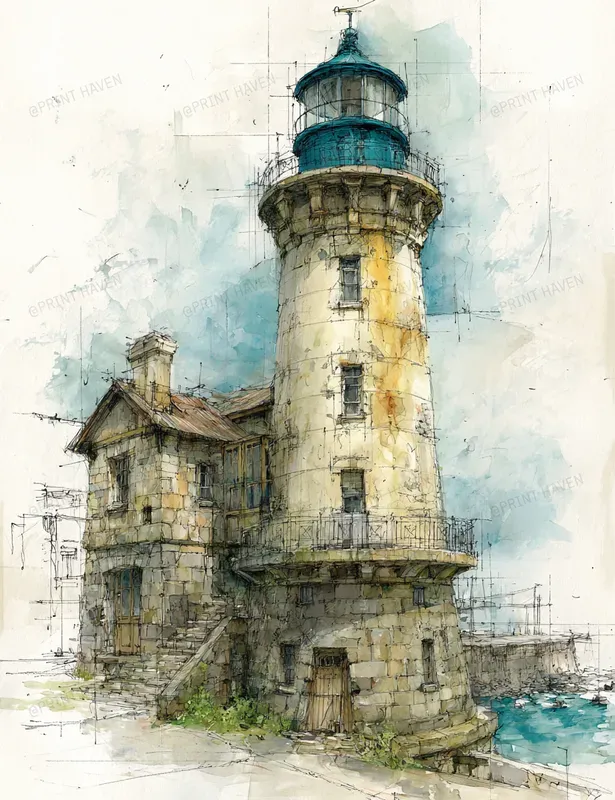 Seaside Watercolor Sketches