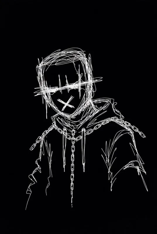 Minimalist Creepy Line Art Horrors