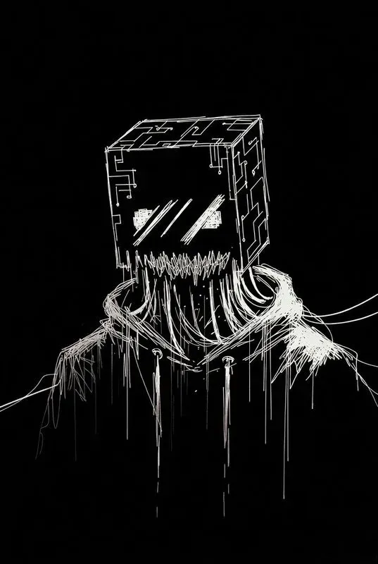 Minimalist Creepy Line Art Horrors