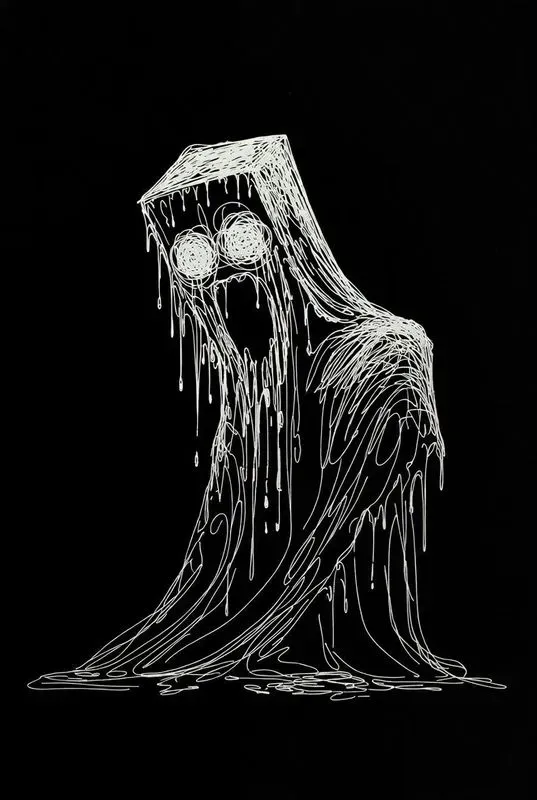 Minimalist Creepy Line Art Horrors