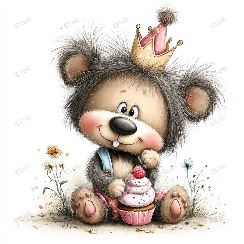 Whimsical Birthday Card Art Style
