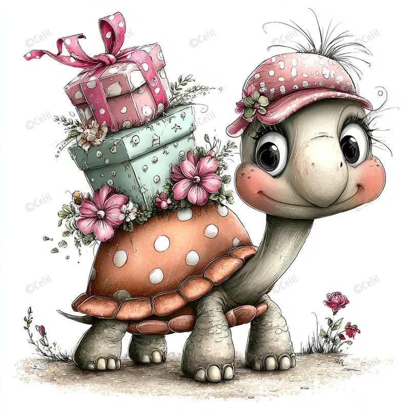 Whimsical Birthday Card Art Style