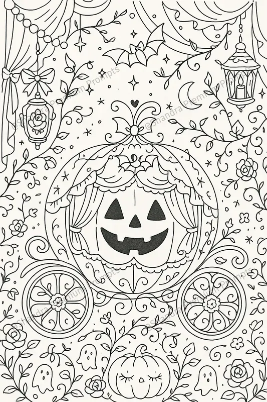 Coquette Halloween Coloring Book Pages