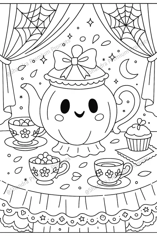 Coquette Halloween Coloring Book Pages