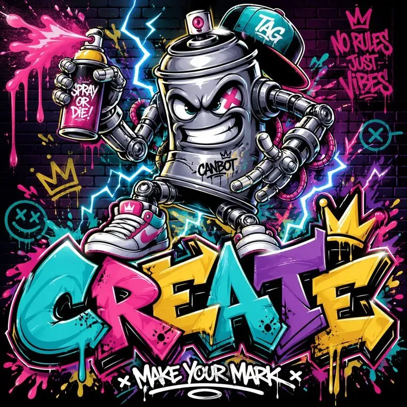 Urban Graffiti Mascot Streetwear Designs