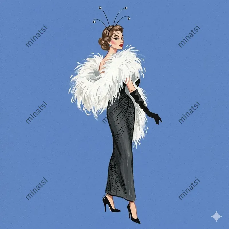Midcentury Chic Fashion Illustrations