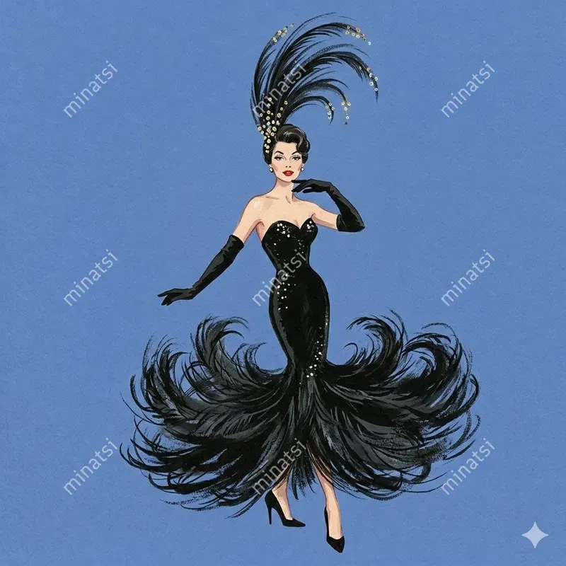 Midcentury Chic Fashion Illustrations