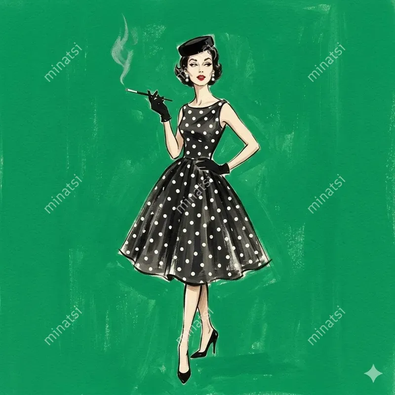 Midcentury Chic Fashion Illustrations
