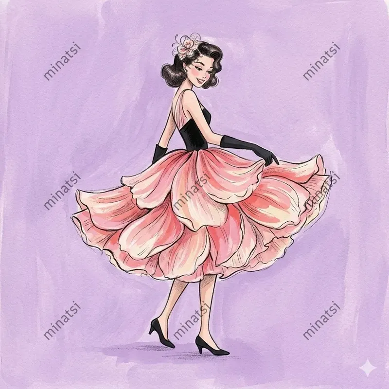 Midcentury Chic Fashion Illustrations