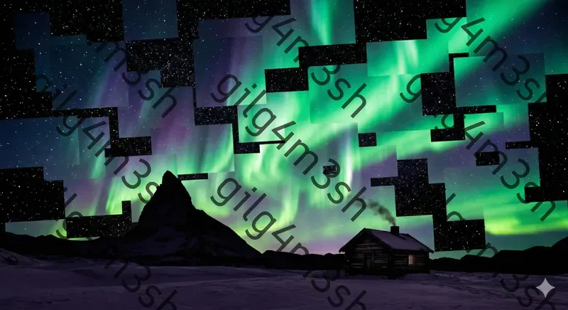 Surreal Glitch Sky Landscapes