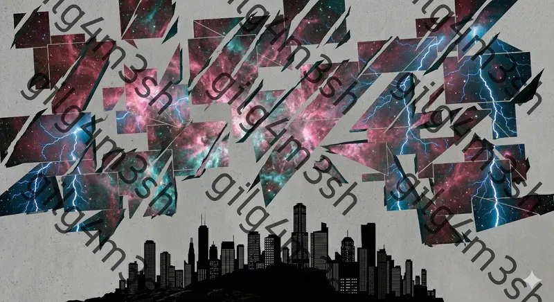 Surreal Glitch Sky Landscapes