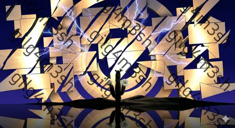 Surreal Glitch Sky Landscapes