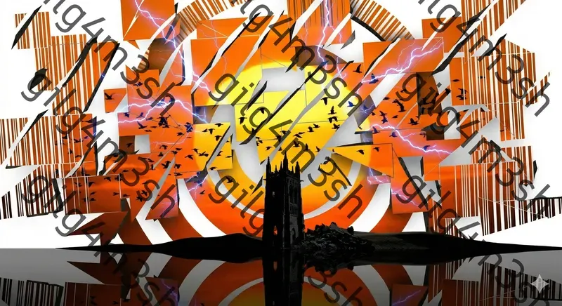 Surreal Glitch Sky Landscapes