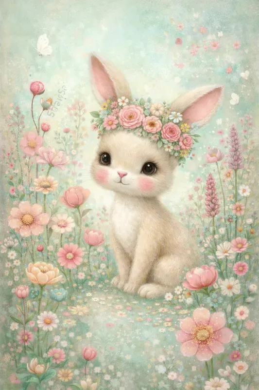 Bunnies In Tulip Fields