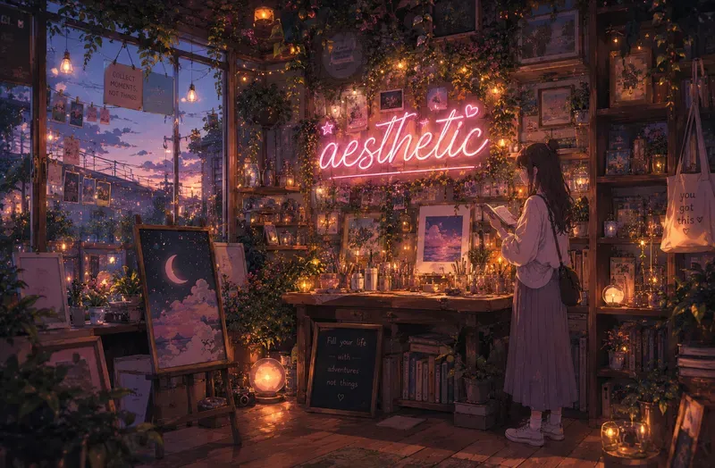 Cozy Anime Name Text Scenes