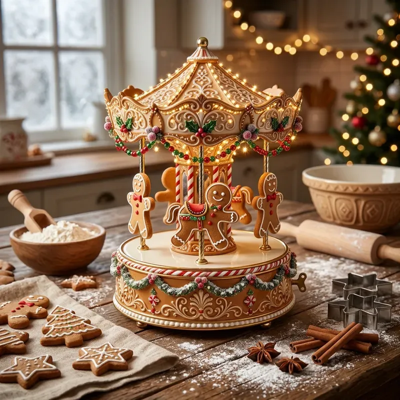 Luxury Christmas Carousel Music Boxes