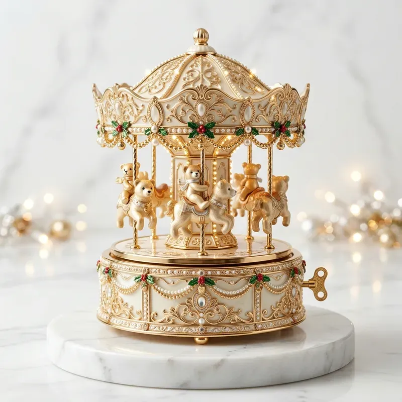 Luxury Christmas Carousel Music Boxes