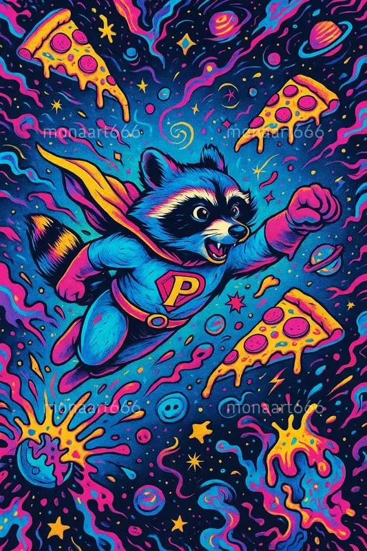 Neon Psychedelic Pop Chaos