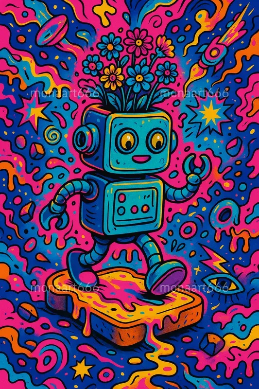 Neon Psychedelic Pop Chaos
