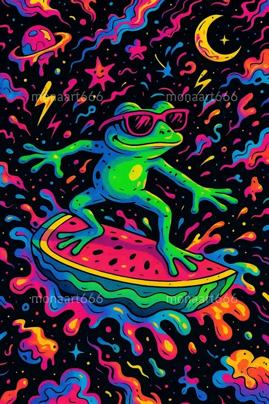 Neon Psychedelic Pop Chaos