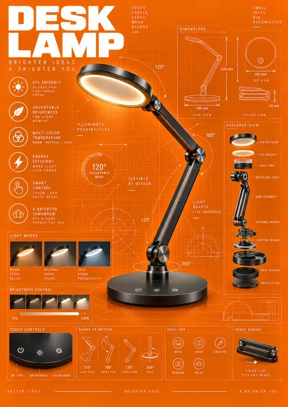 Orange Tech Infographic Posters