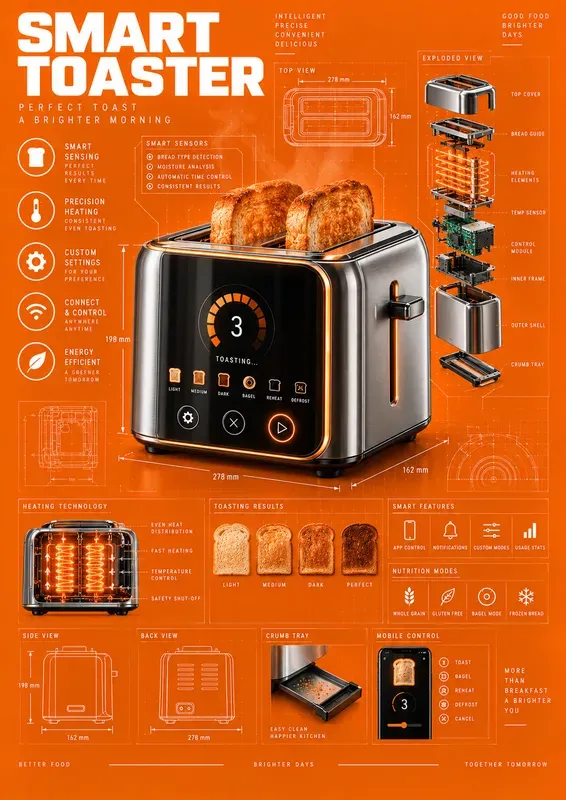 Orange Tech Infographic Posters