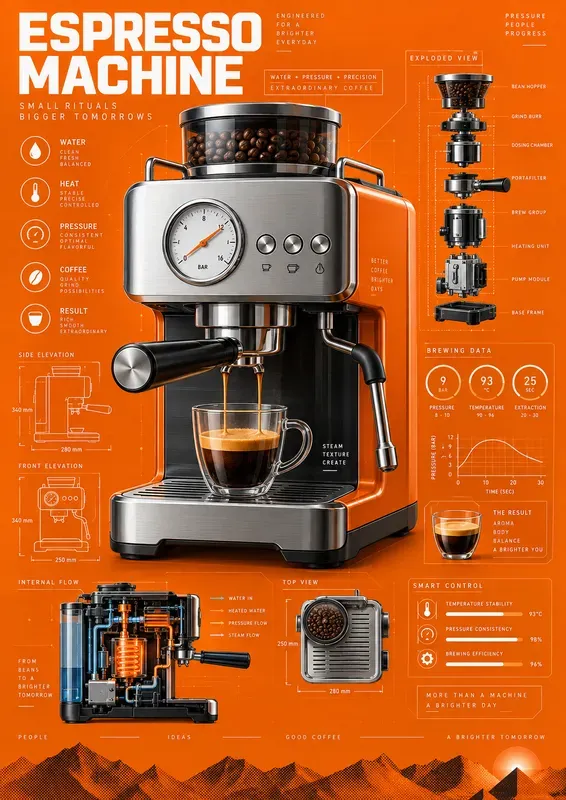 Orange Tech Infographic Posters