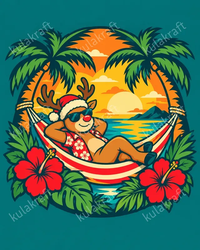 Tropical Christmas Tshirt Designs