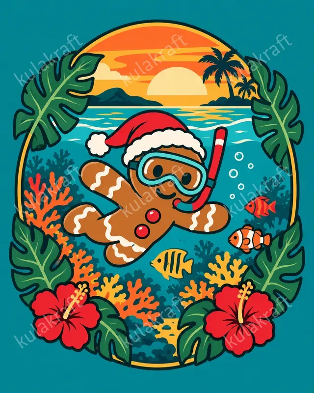 Tropical Christmas Tshirt Designs