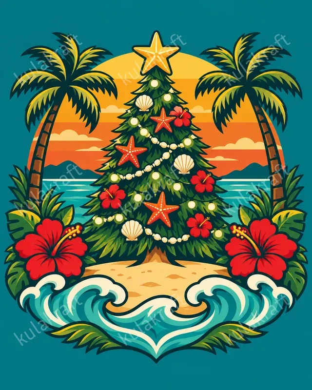 Tropical Christmas Tshirt Designs
