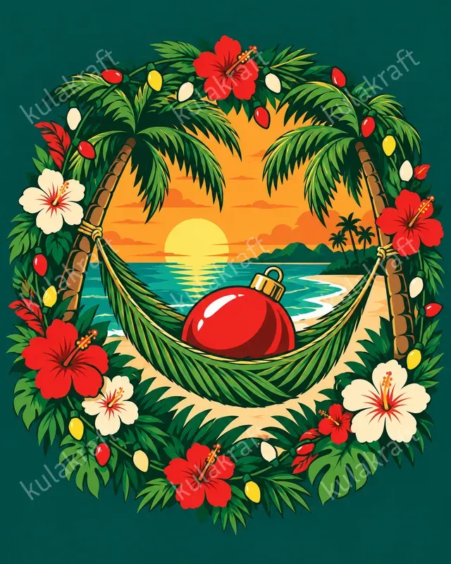 Tropical Christmas Tshirt Designs