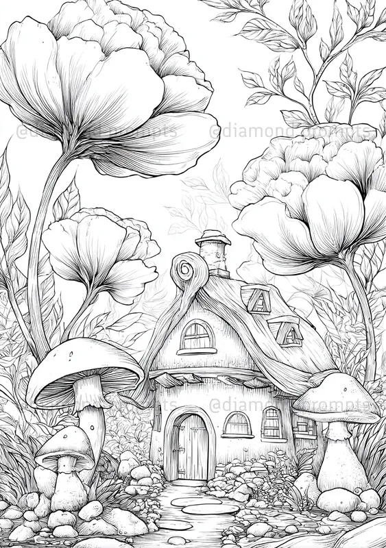 Whimsical Garden Coloring Pages