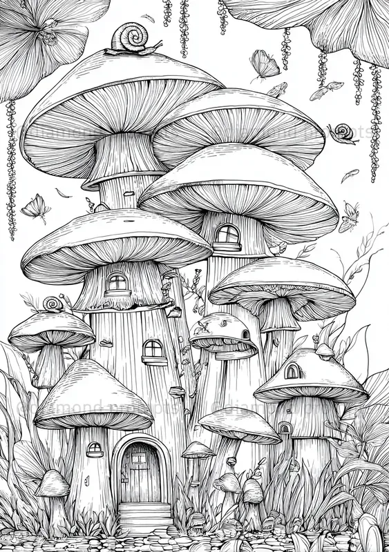Whimsical Garden Coloring Pages