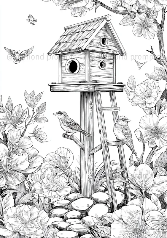 Whimsical Garden Coloring Pages